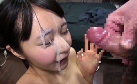 Cute Asian Babe Gives A Nice Blowjob And Gets A Hot Facial 