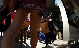 Street Voyeur Following Attractive Amateur Babes Upskirt