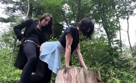 Kinky Lesbian Lovers Take A Trip To Climax In The Outdoors