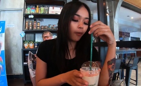 Amateur Thai Teen Offering Dessert To Bf