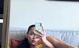sexy-ebony-teen-sends-her-fingers-pleasing-her-hairy-pussy