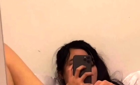 Horny Amateur Babe Films Herself Masturbating With A Dildo