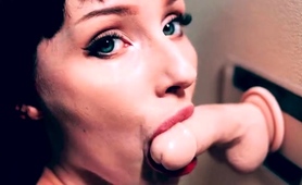Submissive Milf Practicing Deepthroating Skills On A Dildo