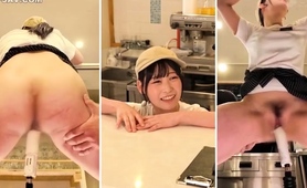 Beautiful Japanese Waitress Fucked By Masked Guy At Work