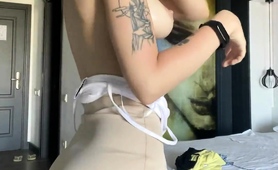 Sultry Babe Performs Slow And Sensual Striptease On Webcam