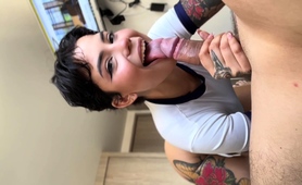 Lustful Babe Enjoys Cock Sucking And Pussy Drilling Action
