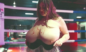 Beautiful busty BBW milf showing off fabulous big tits