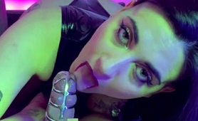 Merciless mistress brings caged cock to the edge of orgasm