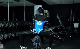 Lusty latex freak gives herself intensily powerful orgasms