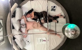 Strapon goddess punishes and humiliates pitiful masked slave