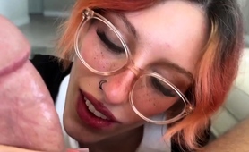 Teen slut gets all the cock and cum she needs from stepbro