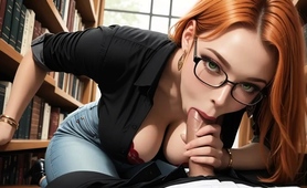 3D vixen sucks cock in preparation for wild fuck session