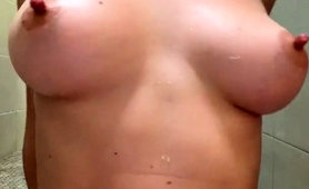 Neglected Busty Milf Masturbates Naked In The Bathroom